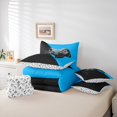 thumbnail image 5 of Manfei Eat Sleep Game Bedding Comforter Set 7-Piece, Black Blue Gamepad Geometric King Bedding Sets, Teen Boy Girl Kid Reversible Bed Sheets, Breathable Home Decor, 5 of 7