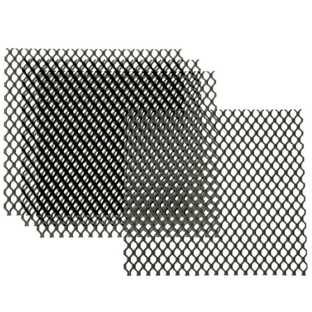 Uxcell 4"L x 4"W Perforated Metal Sheets, 4Pcs 20Ga 5x8mm Hexagon Hole Aluminum Mesh Expanded Perforated Plate for Ventilation Filtration Dryer Vent Grill Guard Screen, Black