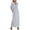Gray, variant on yillto Womens Maxi Dress V Neck 3/4 Sleeve Summer Dresses High Waist Split Flowy A Line Long Sundress