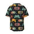 thumbnail image 2 of Xecao offers the Retro Video Game for Men's Casual Short-sleeved Shirt, a button-up collared shirt with a pocket, perfect for beach vacations and yacht travel in the Medium size., 2 of 7