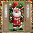thumbnail image 5 of Colorful Design Christmas Banner Santa Claus Festive Decoration for Holiday Party Indoor Celebration Photo Backdrop, 5 of 9