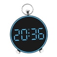 thumbnail image 3 of Reloj despertador digital calendario 12/24H brillo ajustable, con luz ambiental, Azul, 3 of 9