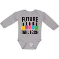 thumbnail image 3 of Inktastic Future Nail Tech Girls Long Sleeve Baby Bodysuit, 3 of 5
