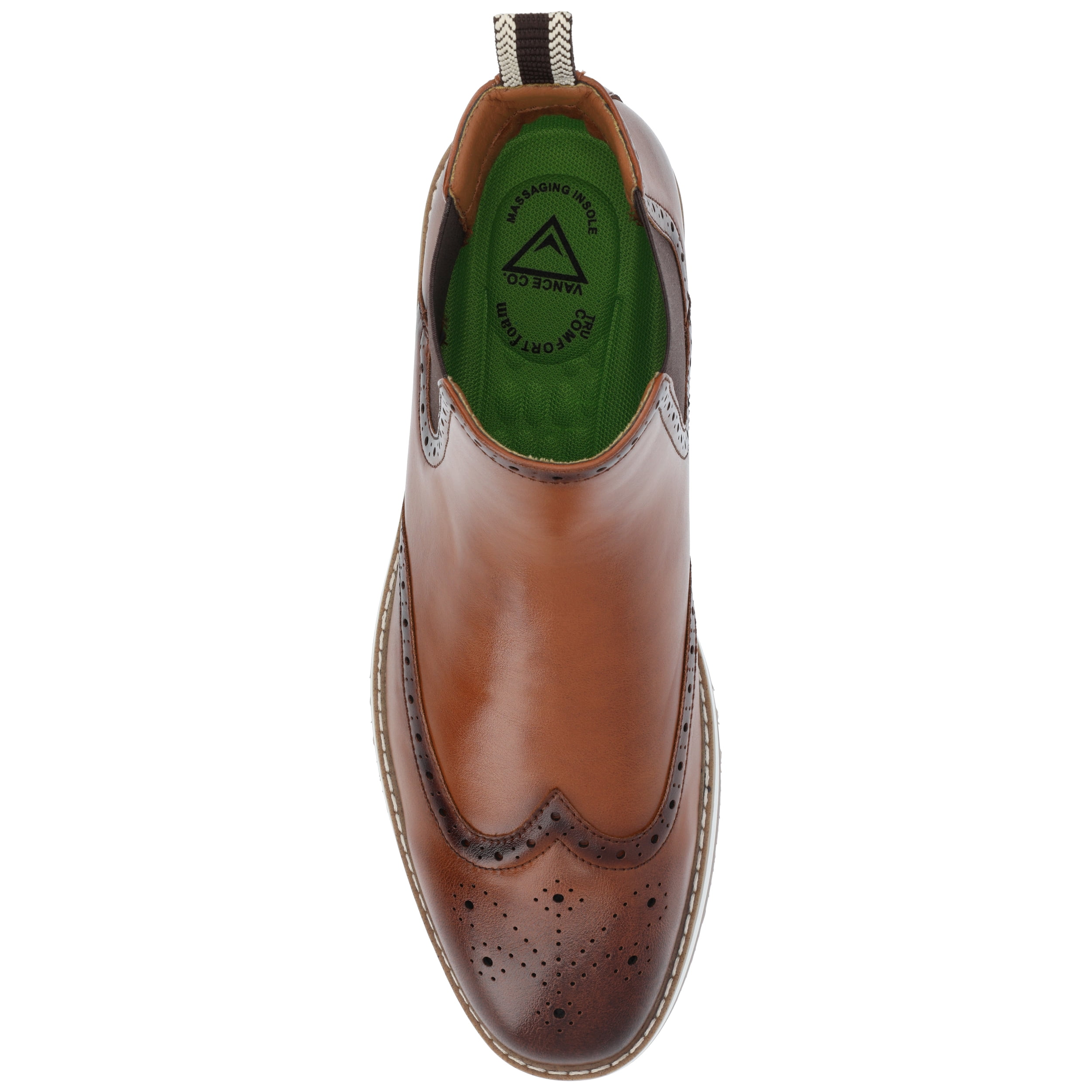 Vance Mens Thorpe Wingtip Slip-on Chelsea Boot