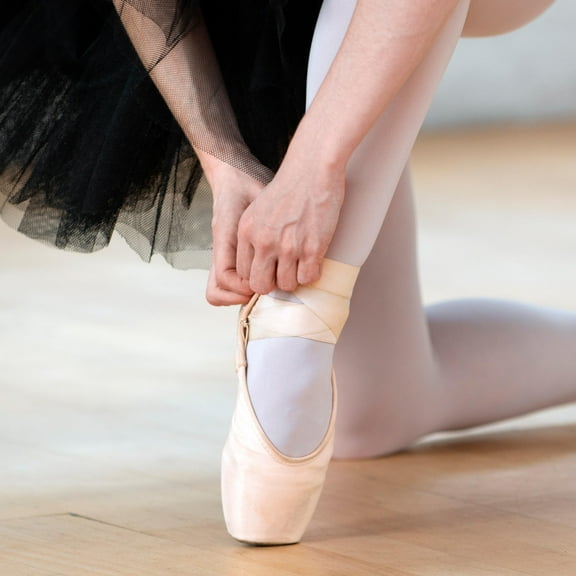 Pawsdot 2pcs Dance Shoe Ribbons Durable Satin for Ballet Dancers Stage Performance