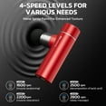 thumbnail image 4 of MARNUR Mini Massage Gun, Portable Handheld DeepTissue Massager, Quiet & Lightweight Palm, Sized Design, Red, 4 of 12