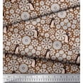 thumbnail image 2 of Soimoi Poly Georgette Fabric Floral & Penguin Ocean Print Sewing Fabric Yard 42 Inch Wide, 2 of 3