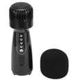 thumbnail image 3 of Micrófono Bluetooth L868, micrófono de mano con luz LED para fiesta en casa, entrevista en coche, discurso negro, 3 of 5