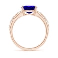 thumbnail image 2 of ANGARA Natural 1.9 ct Tanzanite Vintage Style Ring with Diamond Accents in 14K Rose Gold for Women (Size-9x7mm) | December Birthstone, Anniversary, Jewelry Gift for Women | Natural Tanzanite Ring, 2 of 8