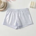 thumbnail image 2 of WAVSUF Girls Leggings Shorts Classic Fit Elastic Waist Comfort Soft Casual Summer Sports Shorts Silver Size 2, 2 of 10