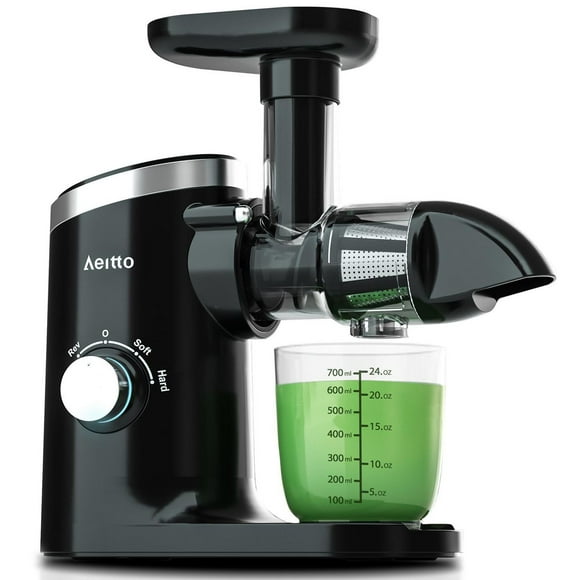 Aeitto Masticating Juicer with Two Speed Modes - Black