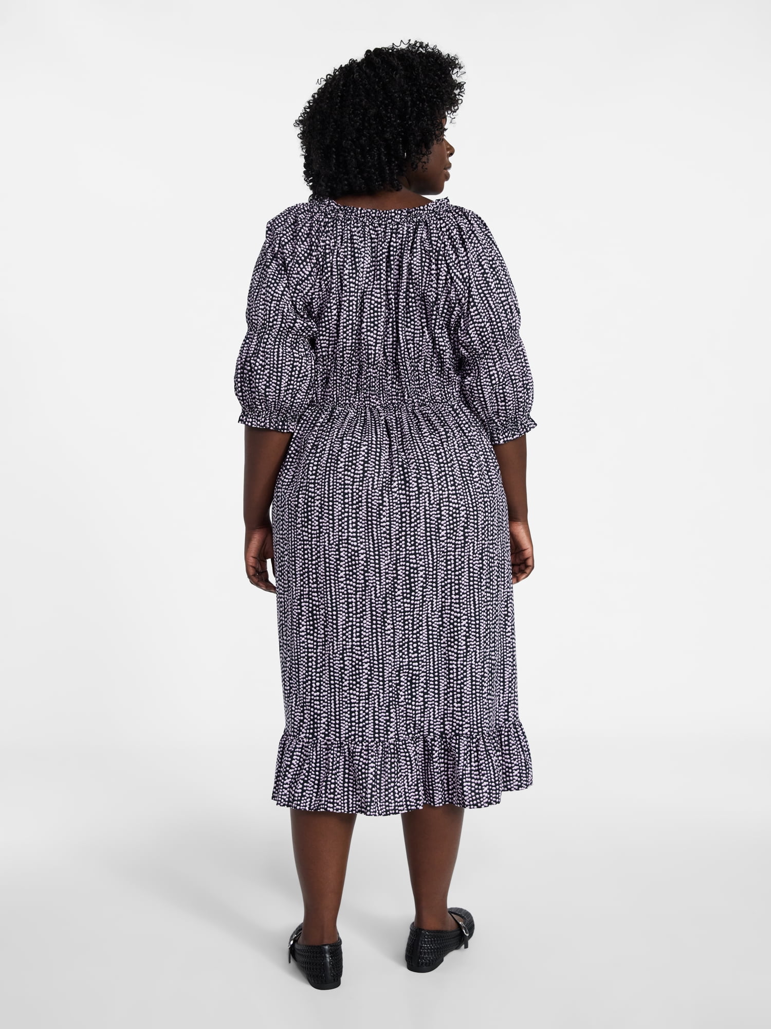 Terra & Sky Women's Plus Size Smocked Waist Dress, Sizes 0X-4X