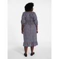 thumbnail image 2 of Terra & Sky Women's Plus Size Smocked Waist Dress, Sizes 0X-4X, 2 of 4