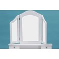 thumbnail image 5 of ViscoLogic Ensemble de Coiffeuse en Bois Réglable avec Miroir et Tabouret Finition Blanche, 5 of 5