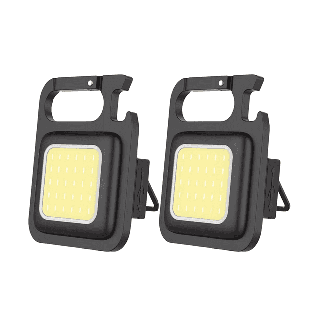 Led Linterna Portátil Mini Llavero Cargando Lampara Tactica 2 PZ
