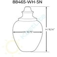 thumbnail image 2 of KastLite 88465-WH-5N Polyethylene White Acorn Neckless | 16.14" Height x 10.75" Width x 5.25" Interior Diameter | Manufactured by Crown Plastics, 2 of 4