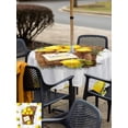 thumbnail image 5 of Outdoor Tablecloth with Umbrella Hole for Patio/Picnic/Party/Camping, Lemon Basket Summer Waterproof Table Cloth Square Cover Washable, Farmhouse Grey Wooden (54"x 54"), 5 of 8