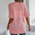 thumbnail image 5 of Cardigan For Women Dressy Solid Color Crochet Short Sleeve Knit Open Front Sun Cover Up Fall Casual Elegant Shrugs, 5 of 5