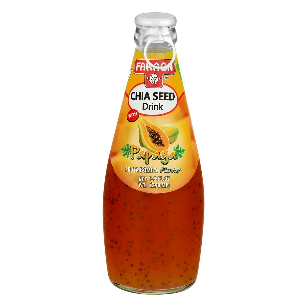 Faraon Chia Seed Juice, Papaya, 9.8 Fl Oz, 1 Count - Walmart.com