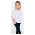 thumbnail image 6 of Little Star Organic Toddler Girl 2 Pk Long Sleeve Peplum Tops, Size 12 Months - 5T, 6 of 6