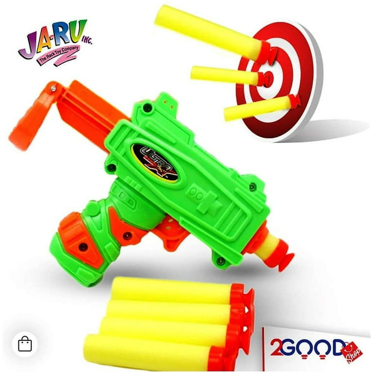 JA-RU Ultra Foam Dart Toy Gun Super Mega Powerful Shotgun (6 Pack ) with 4  Darts Blaster Shot Handgun for Kids and Adults Fidget Toys in Bulk Great  Party Favor Plus 1