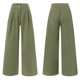thumbnail image 3 of WILLBEST Pantalones Casuales de Cintura Alta y Pierna Ancha para Mujer, de Color Liso, Plisados y con Bolsillos para Uso Diario. Chica, 3 of 5