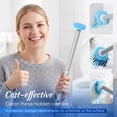 thumbnail image 3 of 2pack Toilet Brush Cleaning Kit Reusable Floor/Wall Mounted Toilet Bowl Brush and Holder Set with 40 Refill Head Deep Cleaning for Bathroom Bathtub Gray, 3 of 11