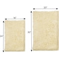 thumbnail image 2 of LuxUrux Bathroom Rug Setâ€“Extra-Soft Plush Bath mat Shower Bathroom Rugs,1'' Chenille Microfiber Material, Super Absorbent (Rectangular Set, Cream), 2 of 2