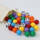 thumbnail image 4 of Juego de mesa Wahoo de gran tamaño de 20 mm, 30 canicas de repuesto, 5 de cada uno de los 6 colores, 6 dados y una bolsa de juego para el juego de mesa Wahoo Aggravation, 4 of 5