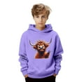 thumbnail image 3 of MAIHAN Boys Hoodies Girls Highland Cow Christmas Hoodies Sherpa Lined Cute Long Sleeve Pullover Xmas Western Sweatshirt Tops(Purple,11-12 Years), 3 of 6