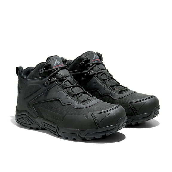 Nortiv 8 Mens Mid Waterproof Winter Warm Outdoor Hiking Boots Lightweight Shoe Black Js19001M Size 12