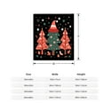 thumbnail image 5 of Cozy Flannel Blanket - Soft Warm Durable Festive Christmas Design with Trees Ornaments & Snowflakes - Perfect for Sofa Travel & Bed, 5 of 7