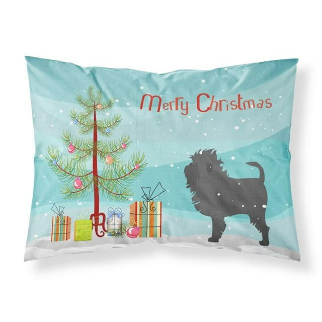 Carolines Treasures BB2966PILLOWCASE Affenpinscher Merry Christmas Tree Fabric Standard Pillowcase