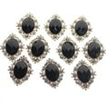thumbnail image 2 of 30x Diamante Pearl Flatback Buttons Embellishment for Craft Dress Black, 2 of 9