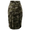 thumbnail image 4 of A2Y Women's Elastic Waist Self Tie Tulip Hem Side Pocket Skirt Army Camouflage L, 4 of 5