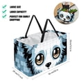 thumbnail image 2 of Pixel Dog Large Capacity Reusable Oxford Cloth Grocery Basket - Foldable Shopping Bag for Picnics & Shopping, 2 of 7