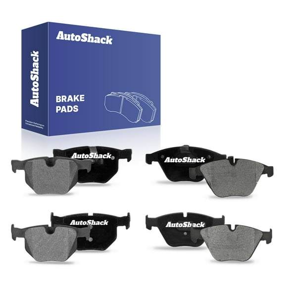 AutoShack Front & Rear Ceramic Brake Pad Set for BMW, 528i 2008-2010 530i 2004-2007 530xi 2006-2007 535xi 2008, RWD AWD L6 3.0L