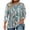 B#Light Blue, variant on Yuanlook Women's Plus Size Tops,3/4 Length Sleeve V Neck T Shirts Dressy Casual Blouses for Women Trendy Summer Clothes - Green - XXXL