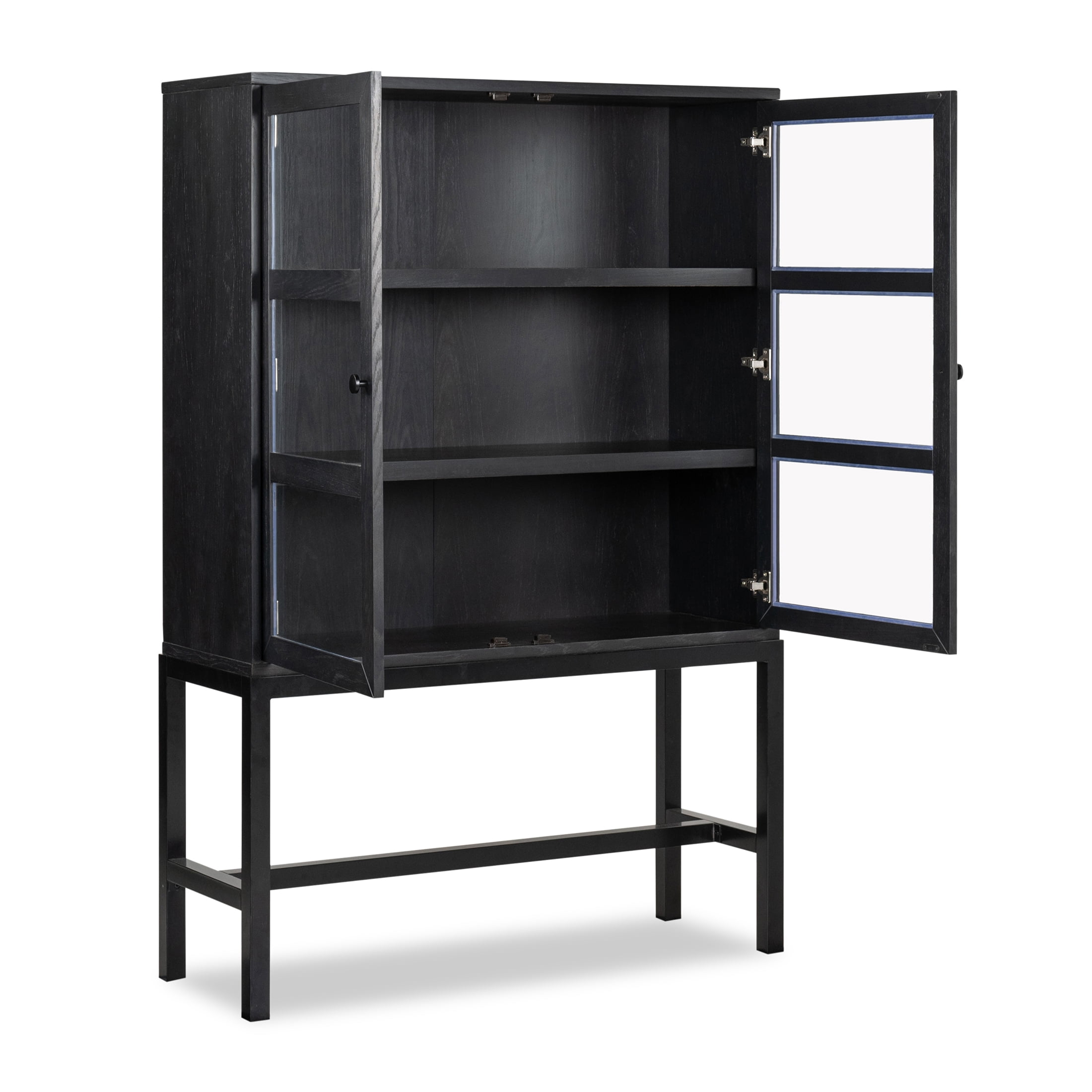 Better Homes & Gardens Ezra China Cabinet, Rich Black Finish