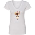 thumbnail image 3 of Inktastic Ice Cream Sundae Women's V-Neck T-Shirt, 3 of 5