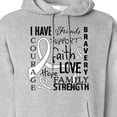 thumbnail image 3 of Inktastic I Have... Inspirational Words for Those Battling Lung Cancer Adult Hoodie Sweatshirt, 3 of 4