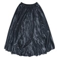 thumbnail image 4 of Flowy Satin Full Circle Swing Skirt, Elastic Waistband for Stage Show Practice, Casual Wear, Halloween Belly Dance Tribal Performance, 4 of 4
