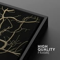 thumbnail image 4 of IDEA4WALL Framed Canvas Print Wall Art Set of 2 Geometric Gold & Black Forest Wood Tree Rings Abstract Modern Art Decorative Boho Contemporary Artwork for Bedroom, Office - 16"x24"x2 Panels Black, 4 of 5