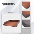 thumbnail image 5 of PU Leather Collection Letter Tray, Document Desk Organizer,Stackable Office File Document Tray Hold, 5 of 5