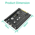 thumbnail image 4 of 2X M.2 NVME Key M SSD to SFF-8639 U.2 Adapter Riser Converter with Frame Bracket Support 2230 2242 2260 2280 M.2 SSD, 4 of 5