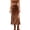 Brown, variant on Women's Skirt Bodycon Casual Split Hem Midi Skirts Wrap Bodycon Classy Party Skirts L Brown