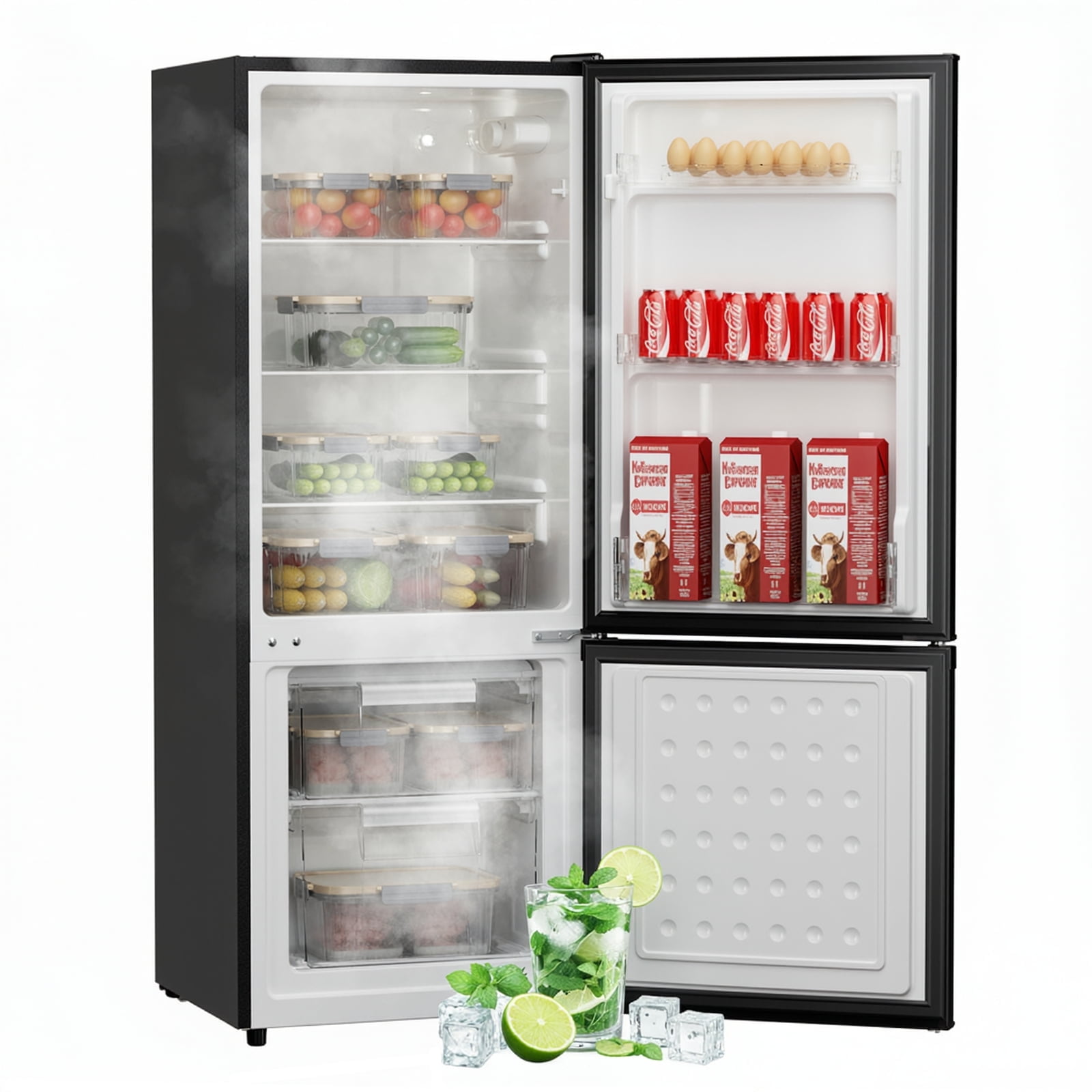 7.3 cu. ft. Small Apartment Fridge with Top Freezer - Stainless