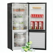 Upstreman 7.1 Cu.ft Bottom Freezer Refrigerator, 2 Door Kitchen Fridge Large Apartment Refrigerator Garage Ready Refrigerator, Black BM71