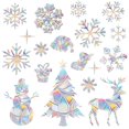 thumbnail image 3 of Pegatina de ventana Sunshine Catcher, pegatina de vidrio estática anticolisión colorida, copo de nieve, alce, navidad, 3 of 4