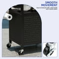 thumbnail image 4 of ModFusion 36" Portable Outdoor Kitchen Cart with Stainless Steel Top, Rolling Utility Storage Cabinet, Spice Rack & Towel Hooks, 4 of 10